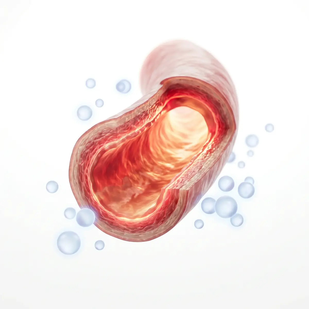 Illustration of cerebral blood flow, the mechanism associated with Ginkgo biloba