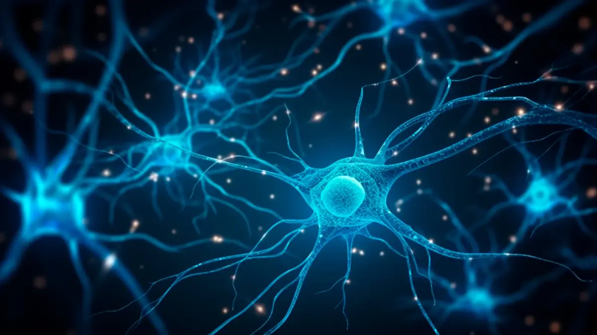 Illustration of nerve cells, associated with Lion's Mane and nerve growth factor research